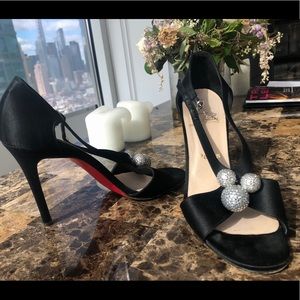 Christian Louboutin Satin peep - toe pump 39.5